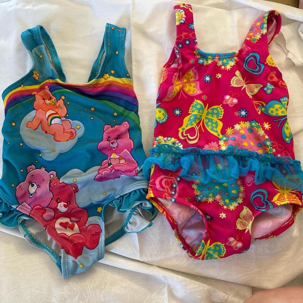 Colorful Kids' Swimsuits with Cartoon Prints